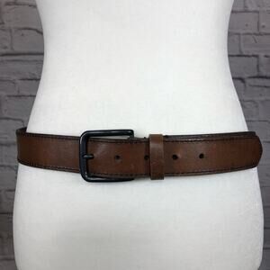 Genuine leather minimalist belt
